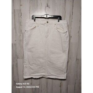Universal Thread White Denim Midi Skirt Size 17